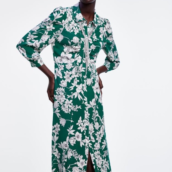 White Floral Printed Shirt Dress | Poshmark